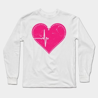 Nurse Nursing Heartbeat Heat Love Long Sleeve T-Shirt